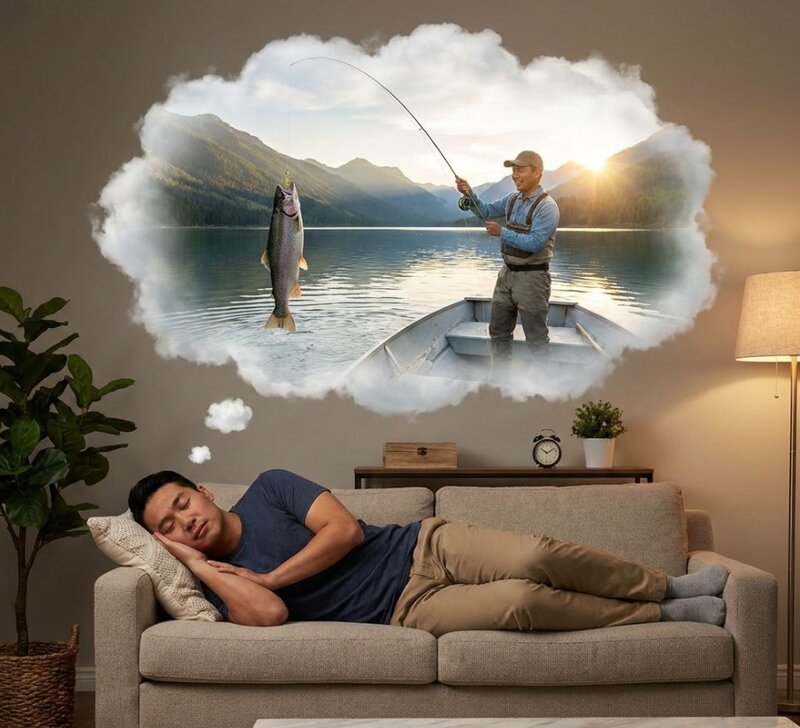 Mơ thấy câu cá tượng trưng cho kiên nhẫn và chờ đợi thành quả