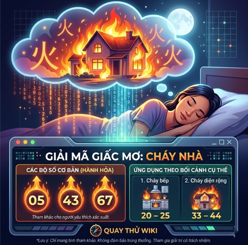 Chọn bộ số theo bối cảnh giấc mơ cháy nhà