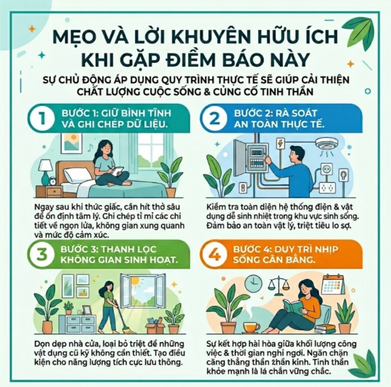 Mẹo hóa giải lo âu khi mơ thấy cháy nhà