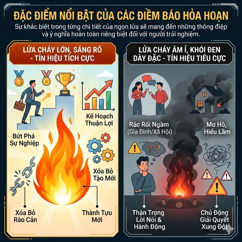 Điềm báo hỏa hoạn tiết lộ vận may hay rủi