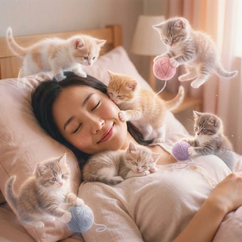 Mơ thấy mèo con báo hiệu khởi đầu mới và tin vui tình cảm