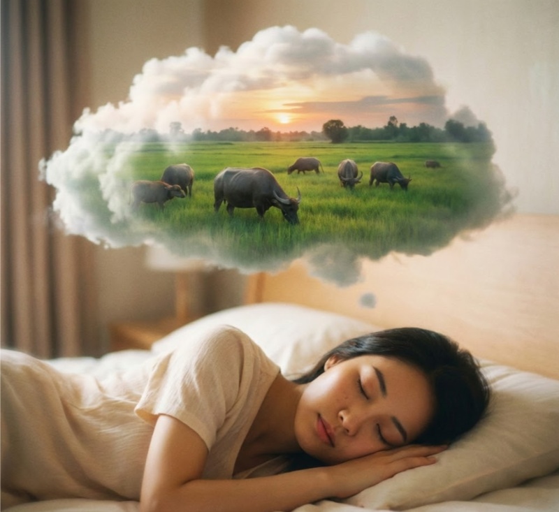 Mơ thấy trâu ăn cỏ báo hiệu cuộc sống an nhàn