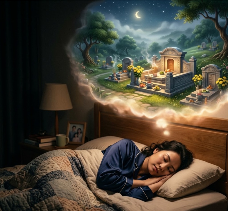 Mơ thấy mồ mả tổ tiên báo hiệu phước lành và phù trợ