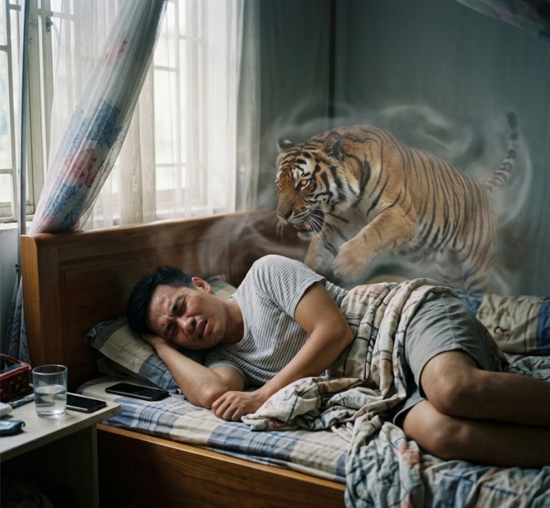 Mơ thấy bị hổ cắn cảnh báo mâu thuẫn và rủi ro bất ngờ