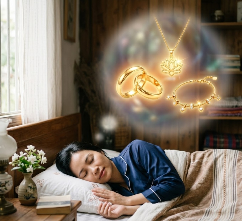 Mơ thấy trang sức vàng liên quan đến tình cảm và quan hệ