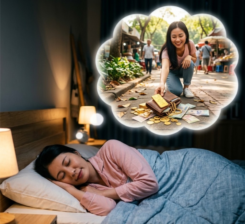 Mơ nhặt được vàng báo hiệu cơ hội và may mắn bất ngờ