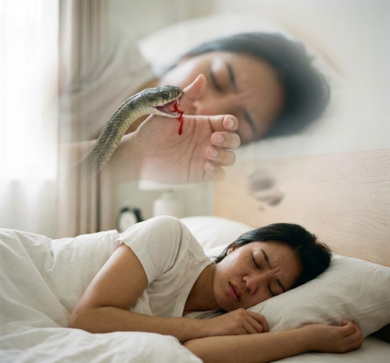 Mơ rắn cắn ngón cái cảnh báo gia đạo bất ổn